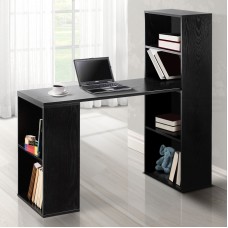 Computer Desk with Bookshelf  Black / White